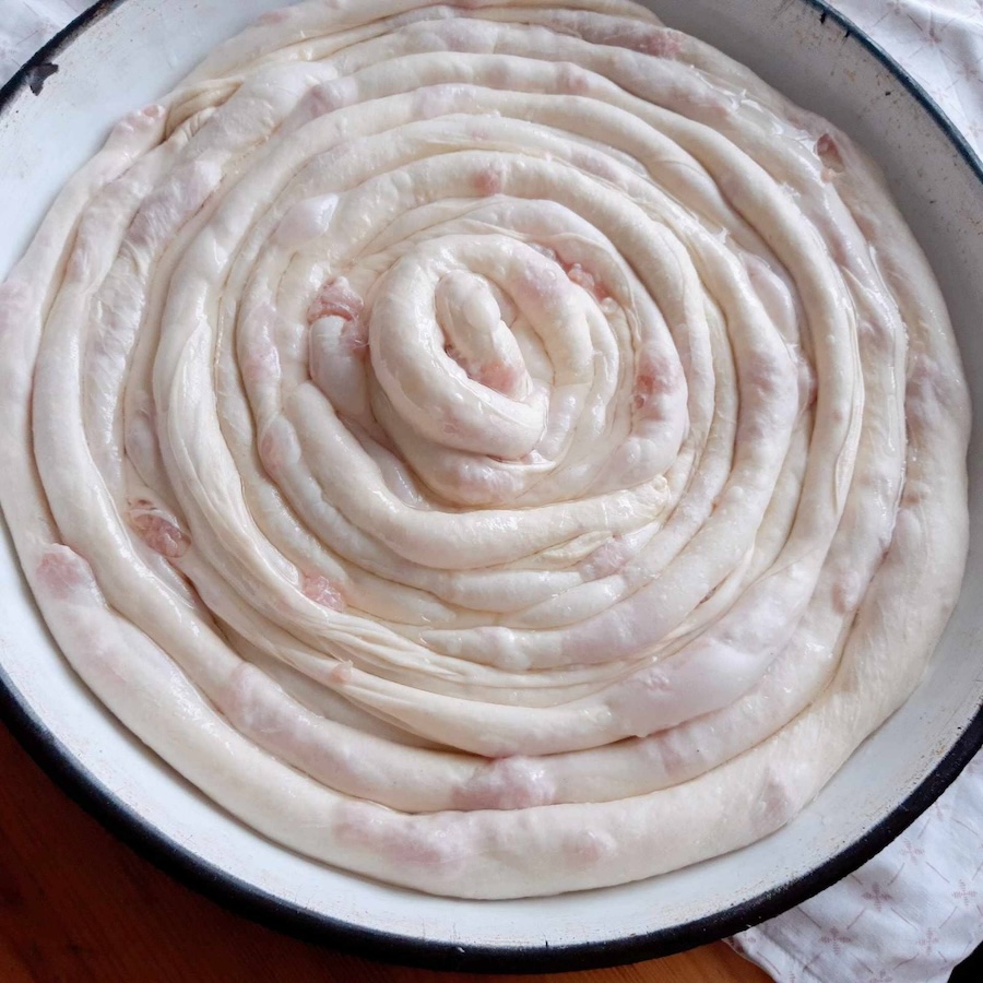 Burek before baking