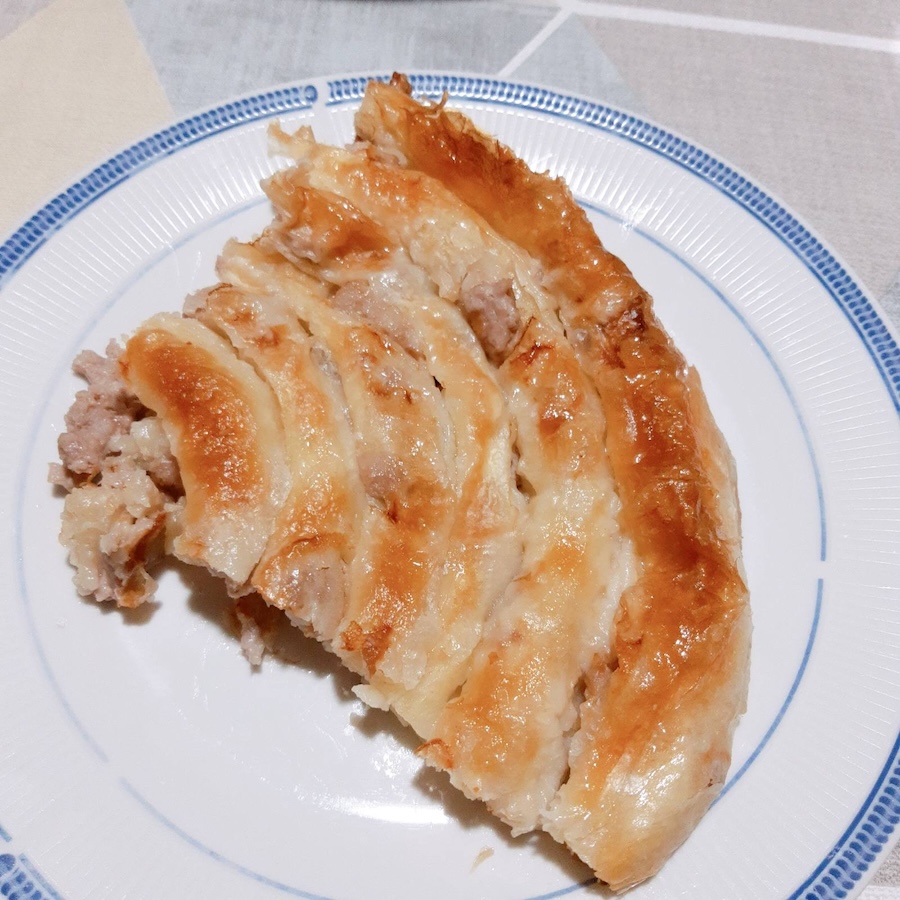 Burek with chopped meat