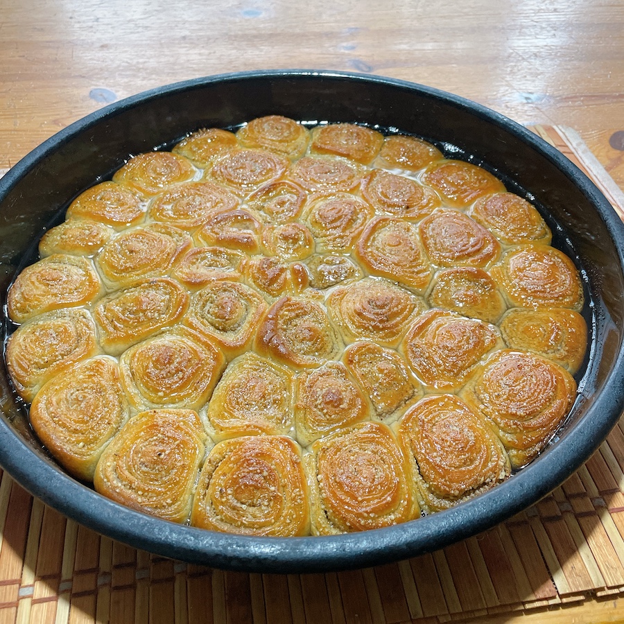 Germusa in a baking tray