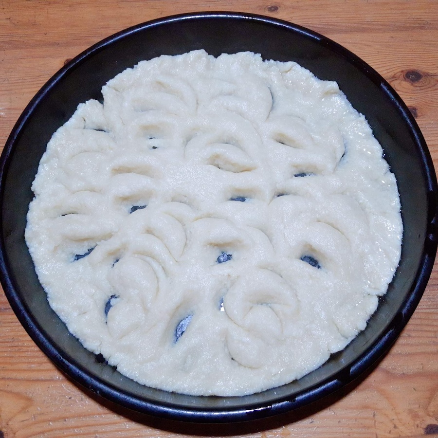 Garlic pie before baking