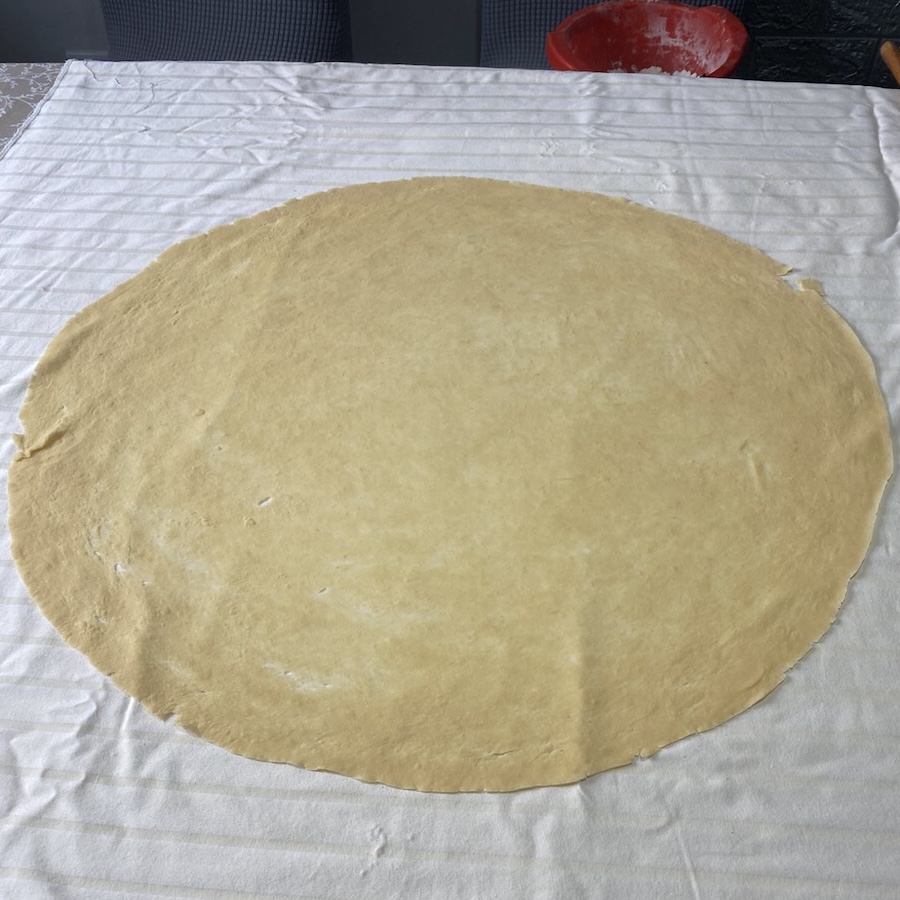 Dried thin pastry for bosnian pilav