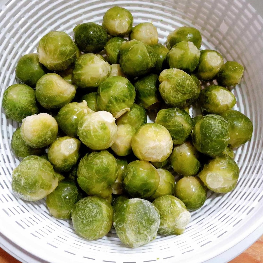 Brussels sprouts before cooking